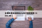 全运会各省奖牌榜{PG电子爆奖视频 31888.ME }